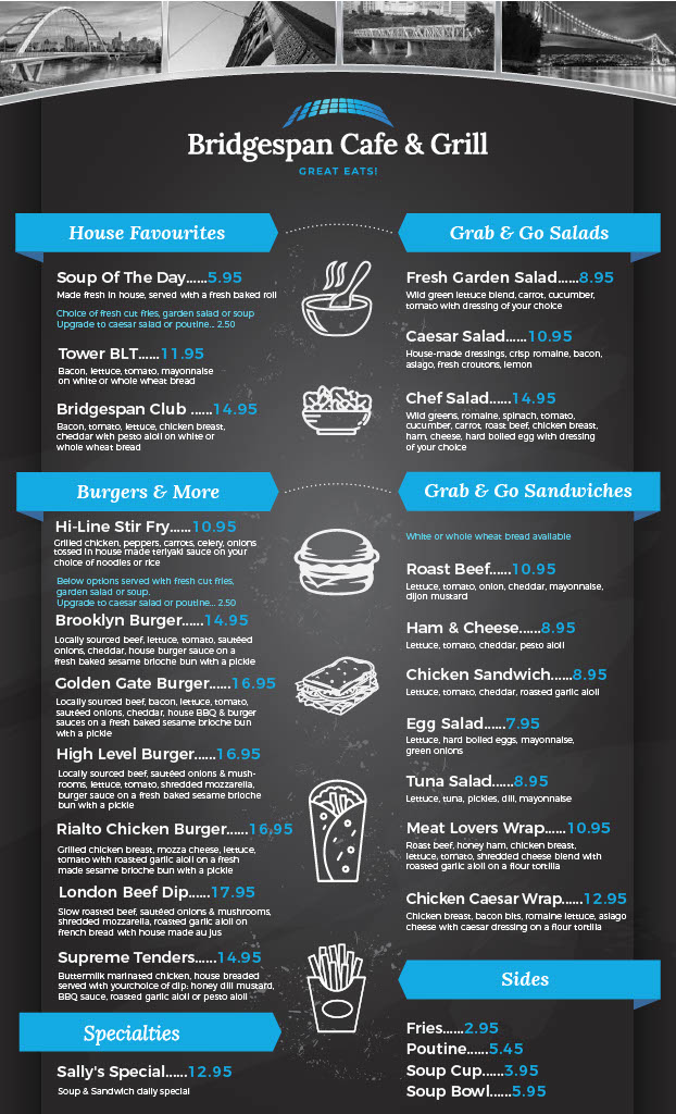 Bridgespan Cafe & Grill Menu