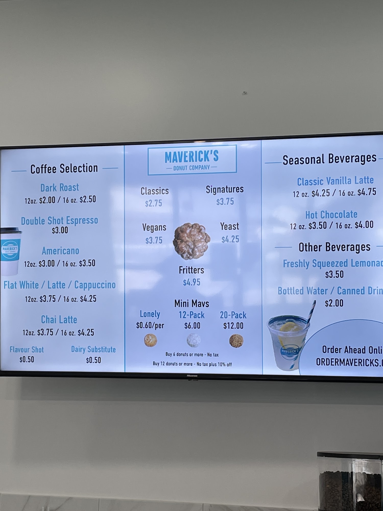 Maverick's Donuts - Airdrie Menu