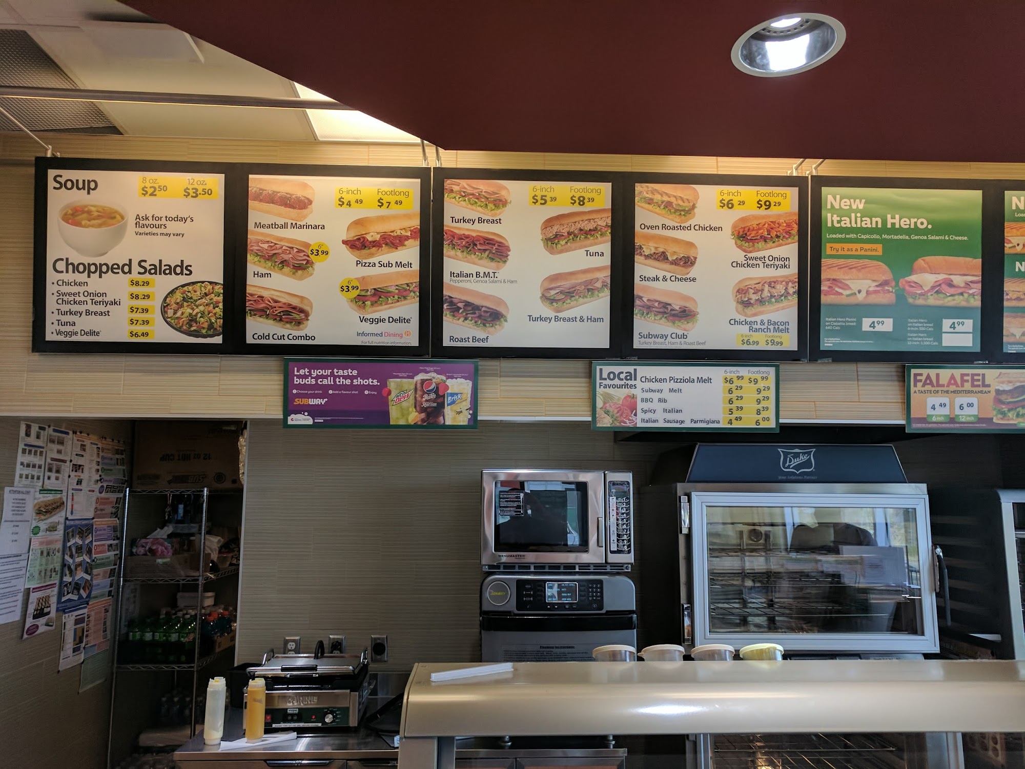 Subway Menu