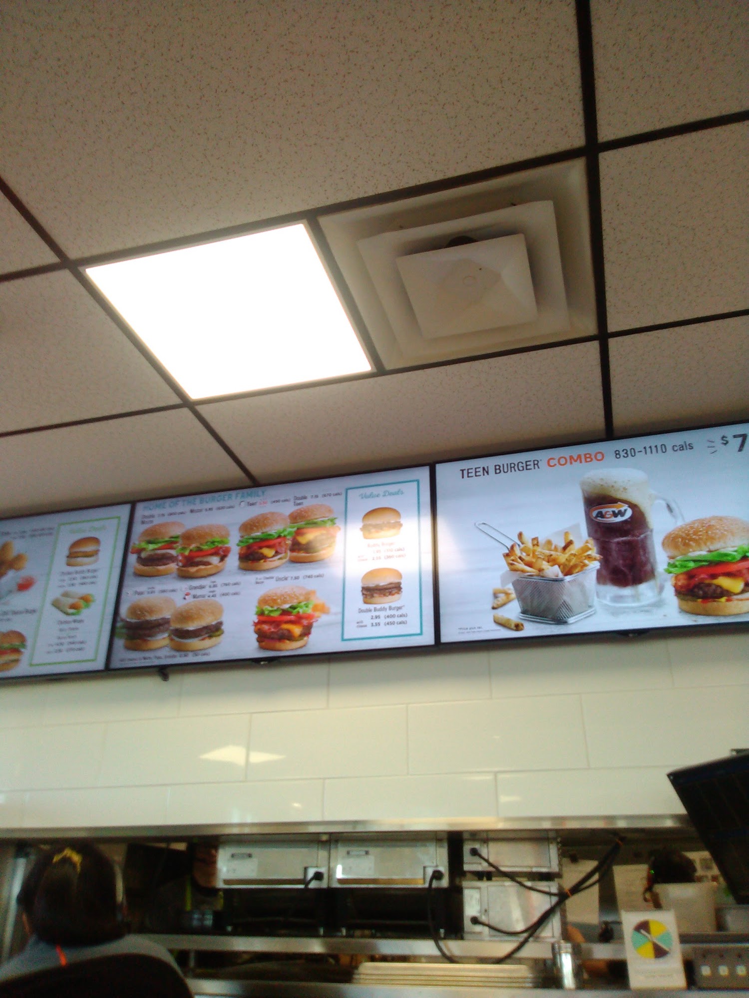 A&W Canada Menu