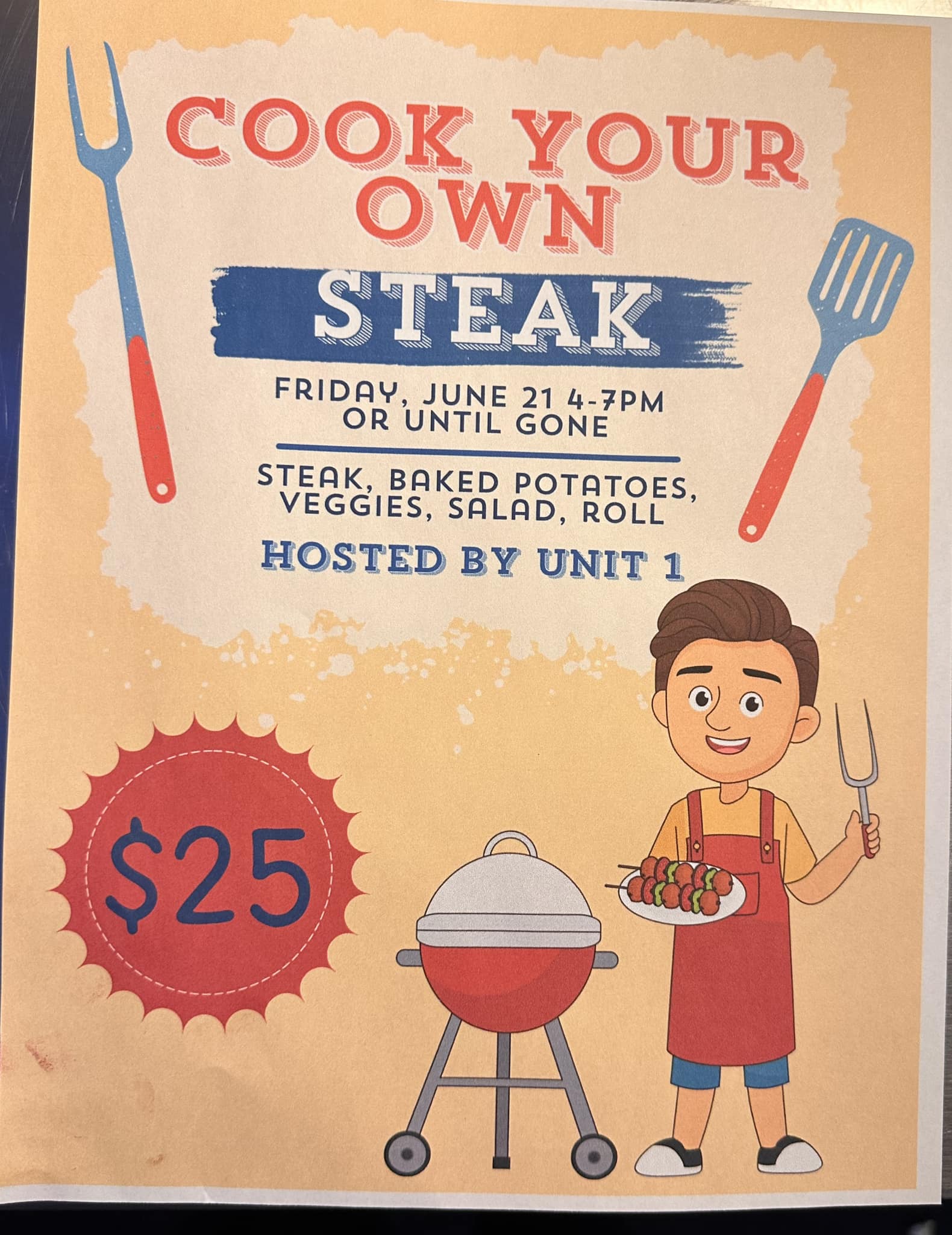 American Legion Post 21 Menu