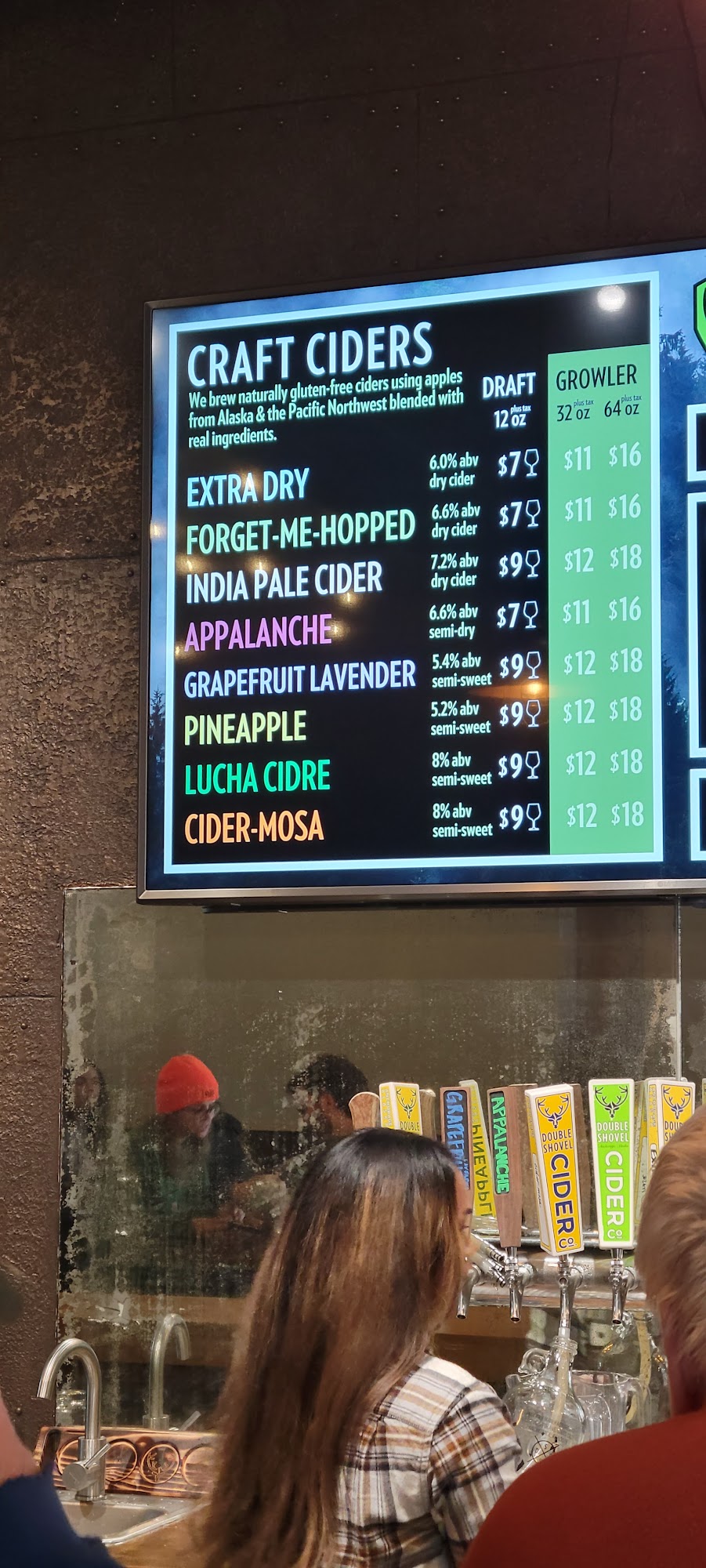 Double Shovel Cider Kodiak Menu