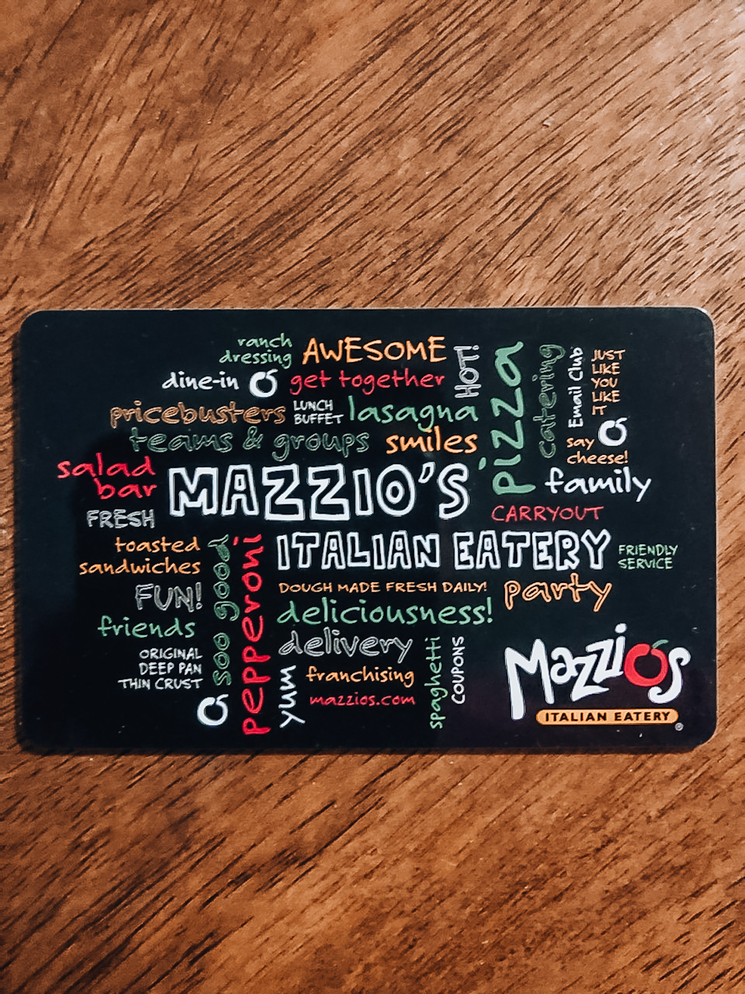 Mazzio's Italian Eatery Menu