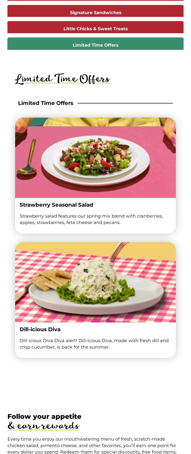 Chicken Salad Chick Menu