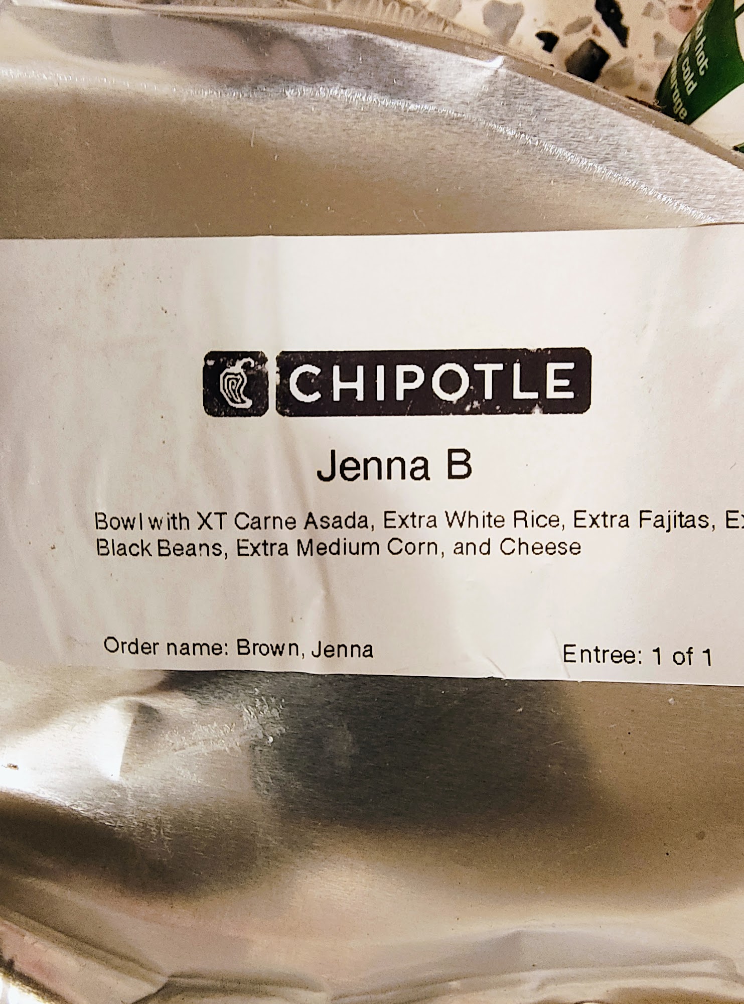 Chipotle Mexican Grill Menu