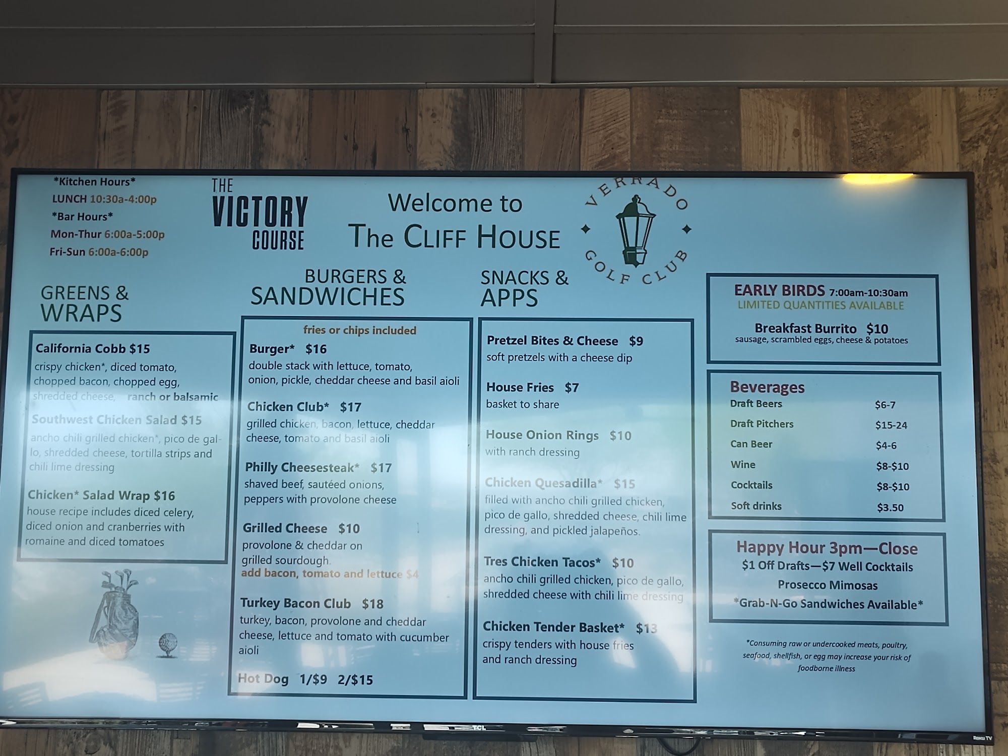 The wedge Menu