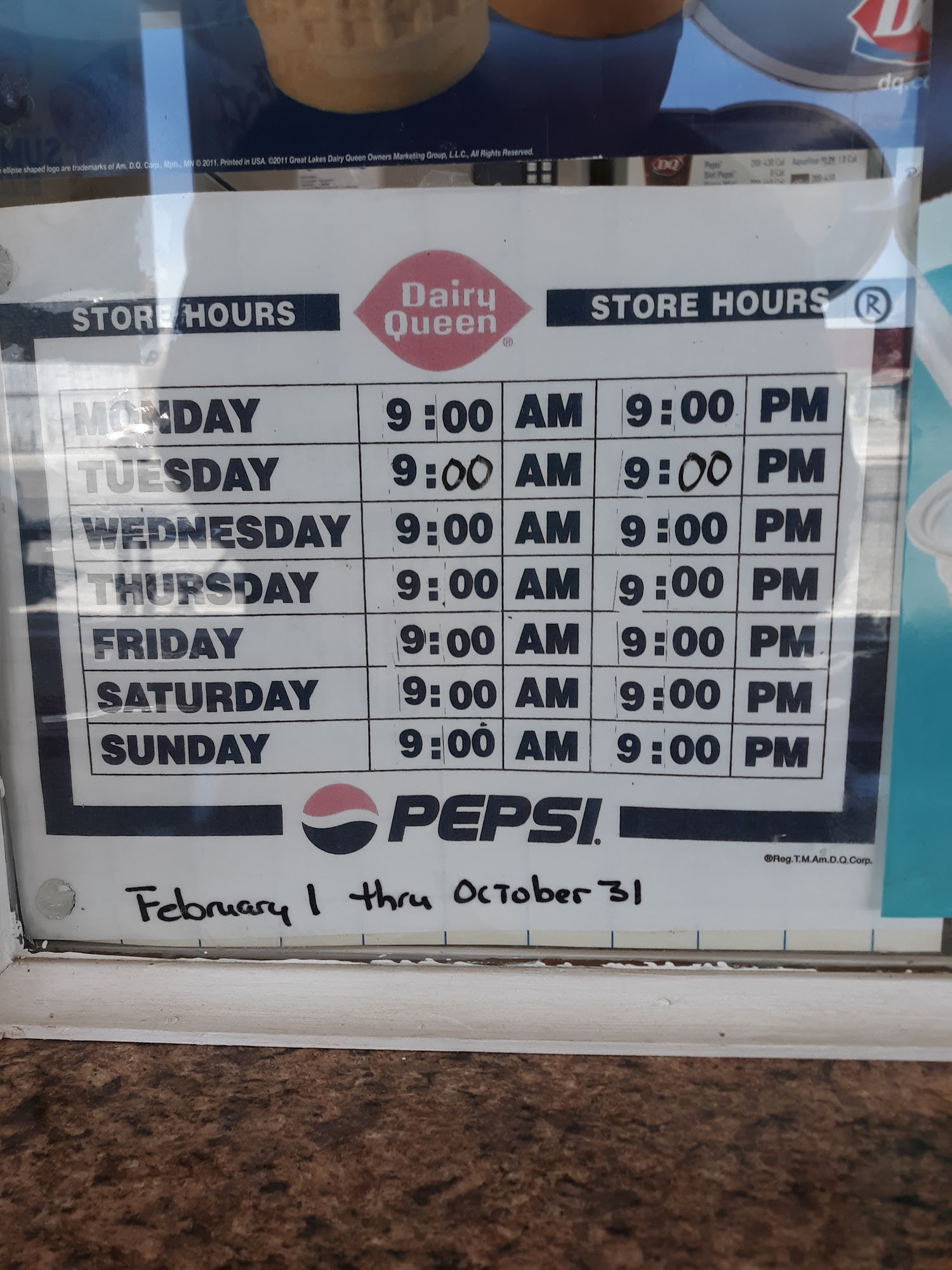 Dairy Queen (Treat) Menu