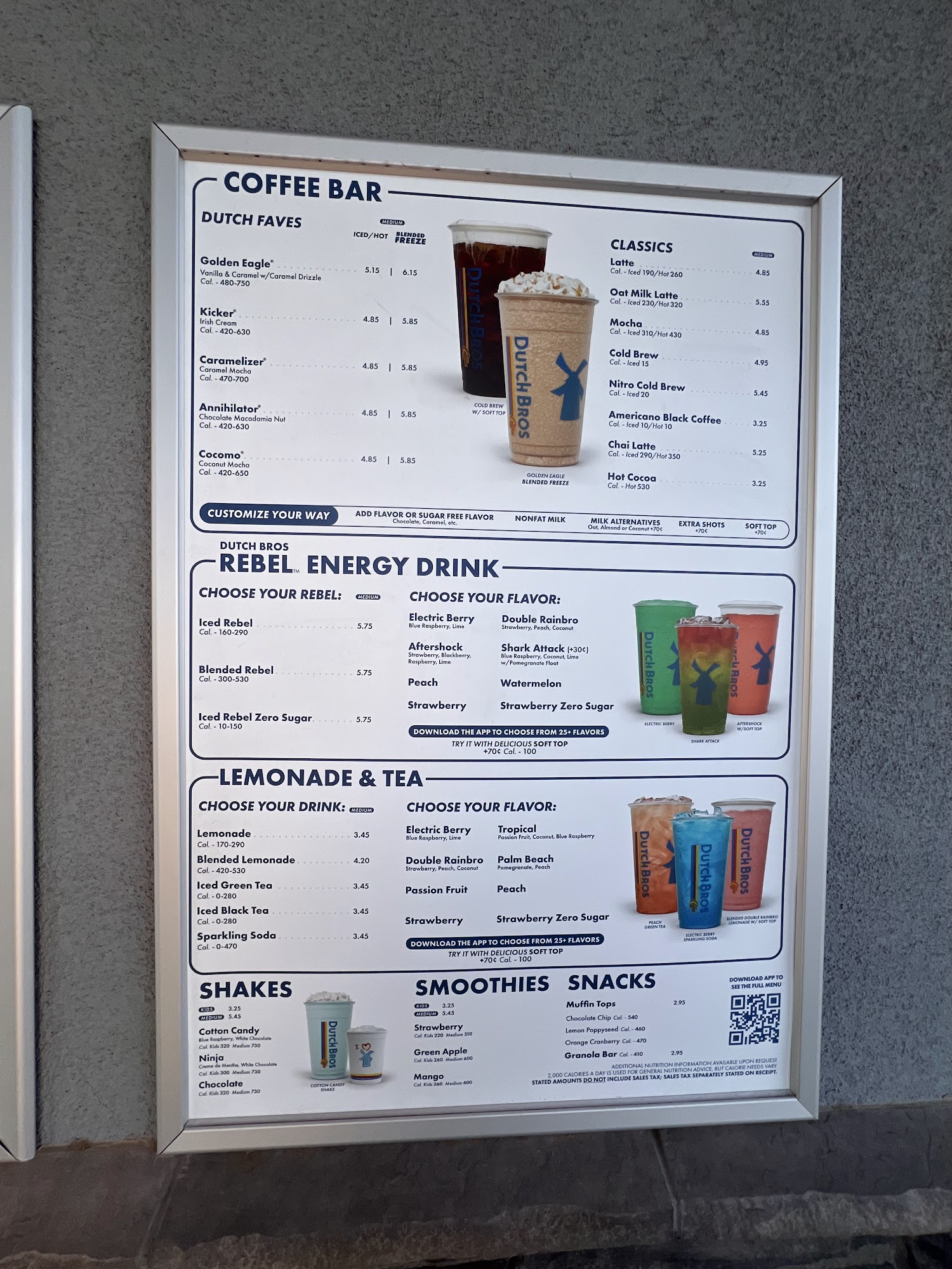 Dutch Bros Coffee Menu