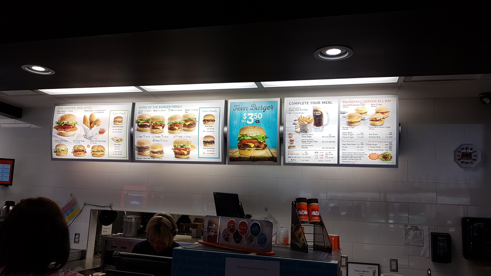 A&W Canada Menu
