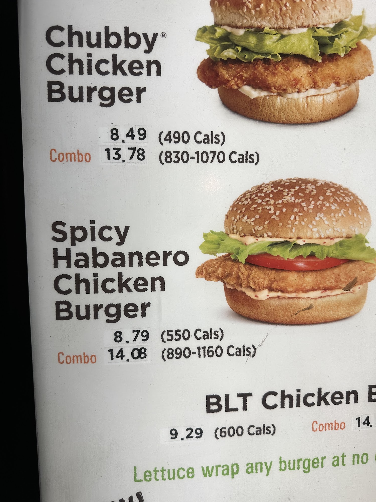 A&W Canada Menu