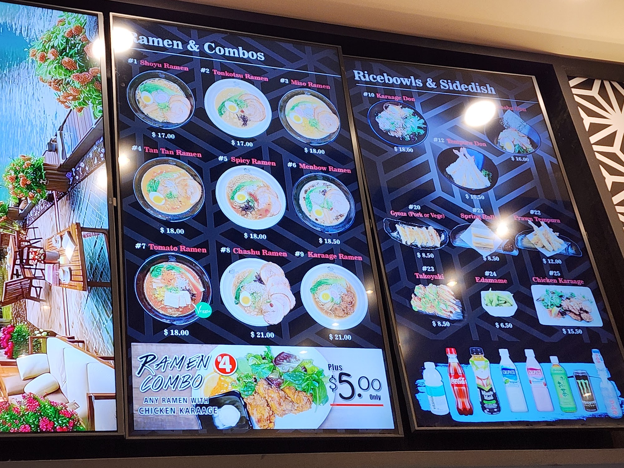 Menbow Ramen Menu