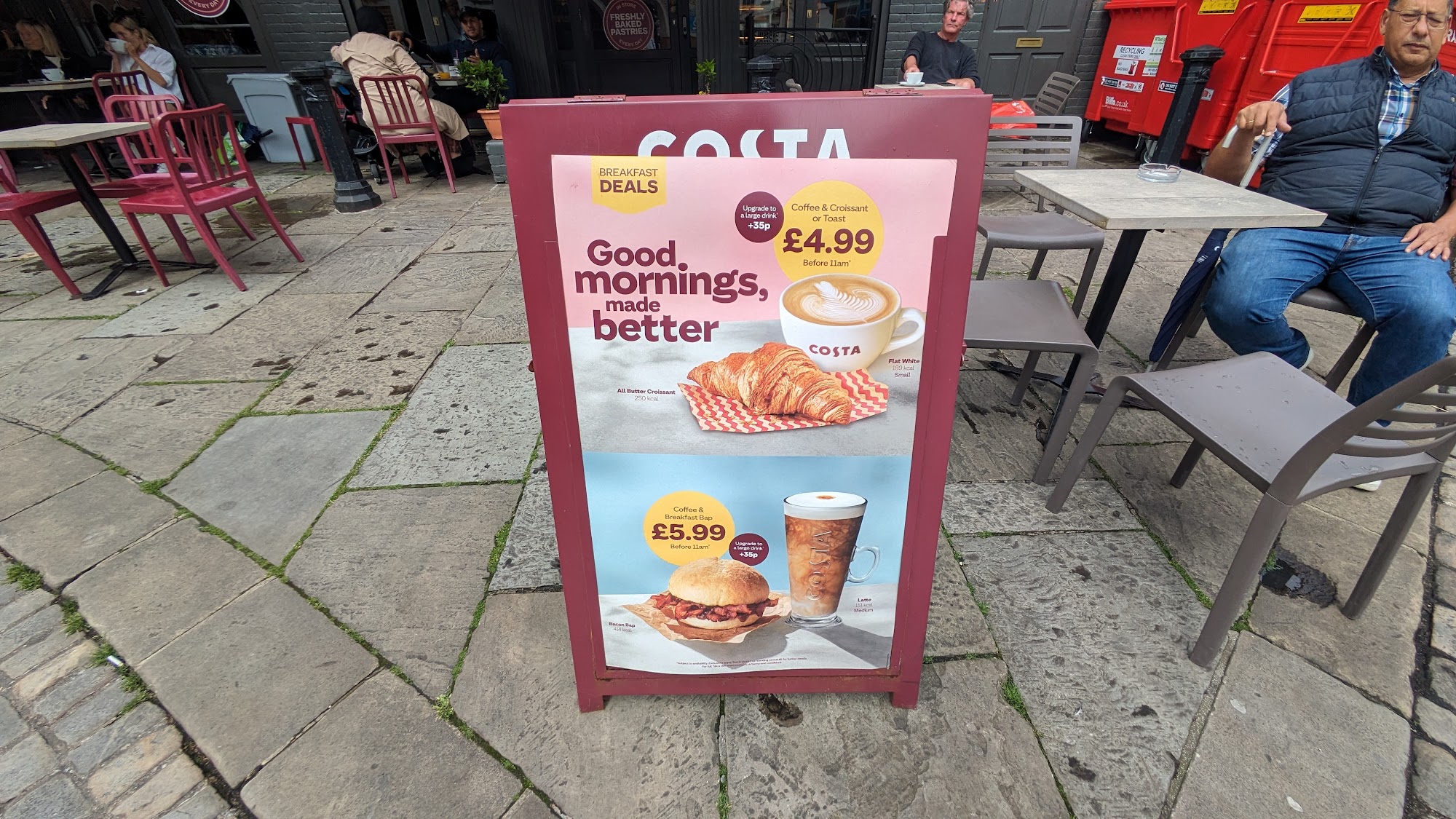 Costa Coffee Menu