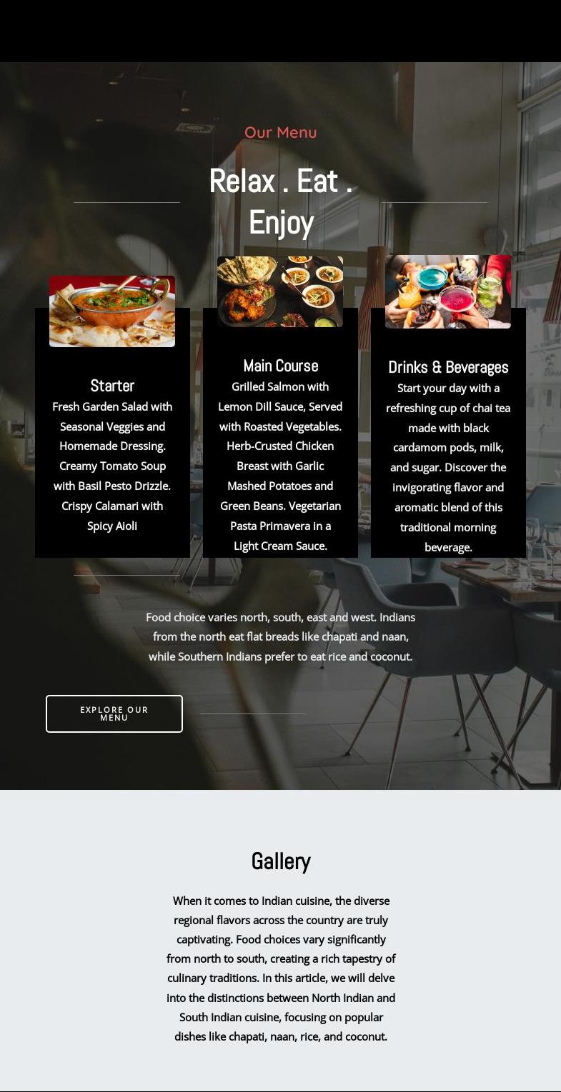 Spice Garden Indian Cuisine & takeaway High Wycombe Menu