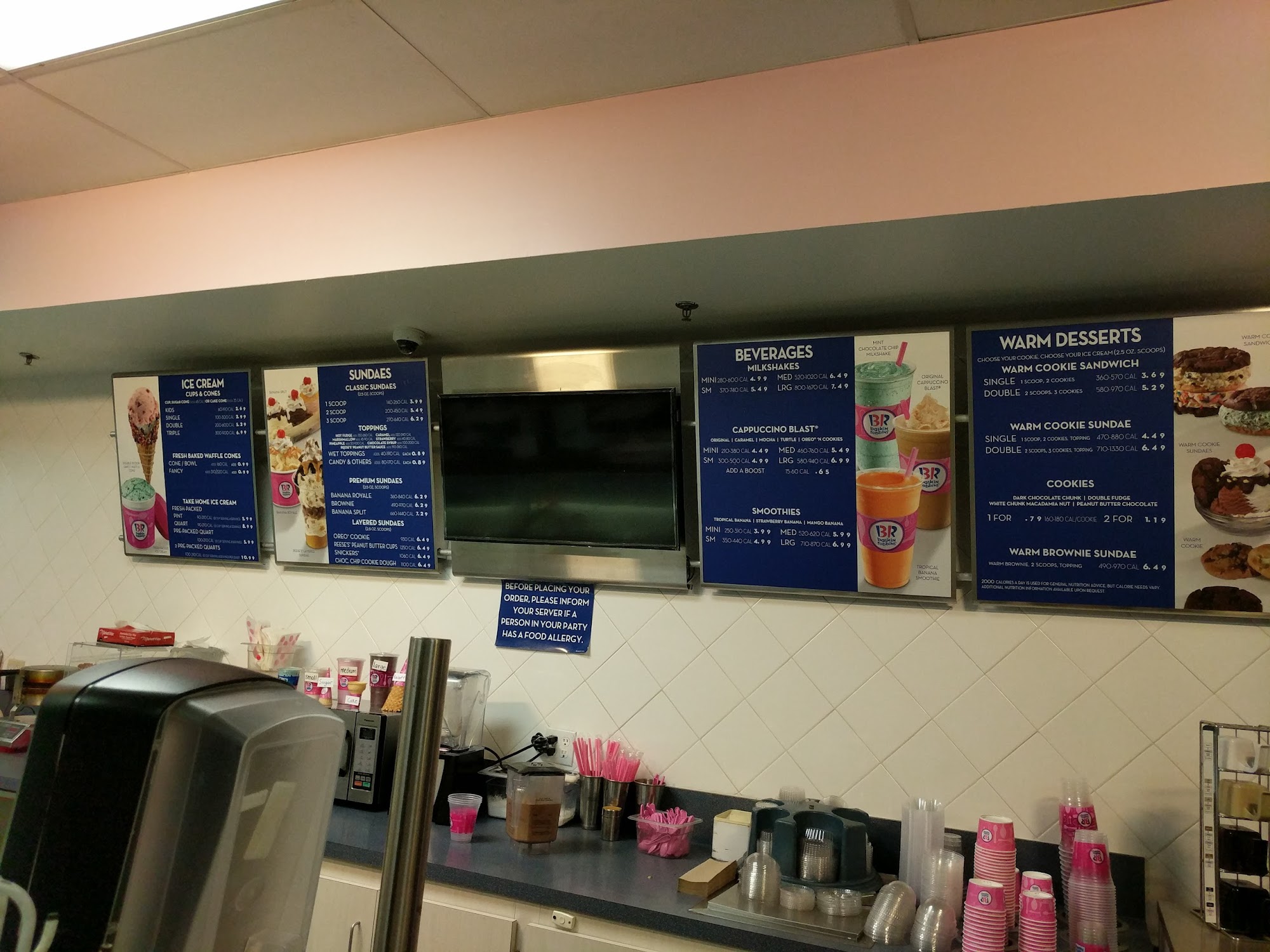 Baskin-Robbins Menu