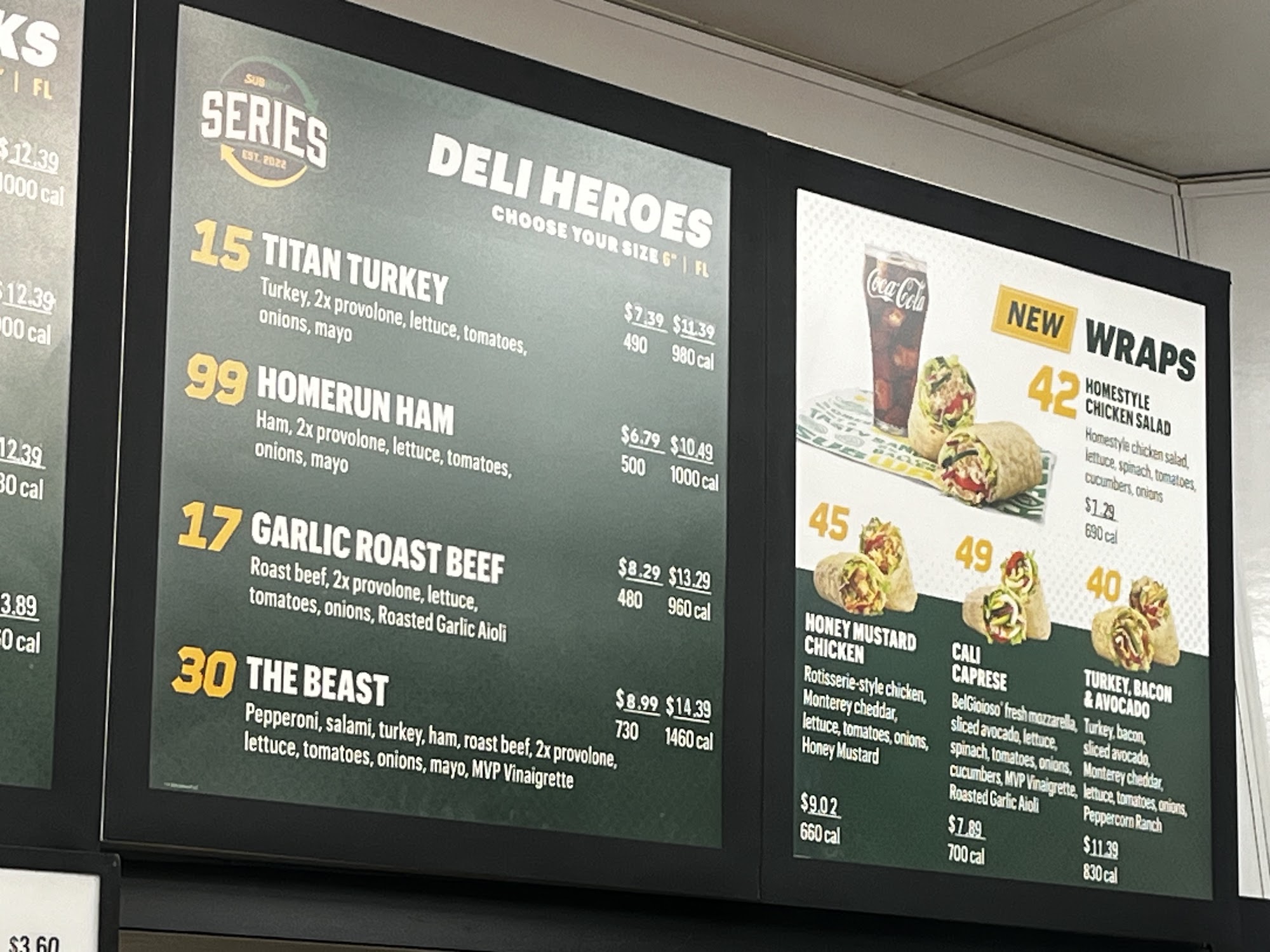 Subway Menu