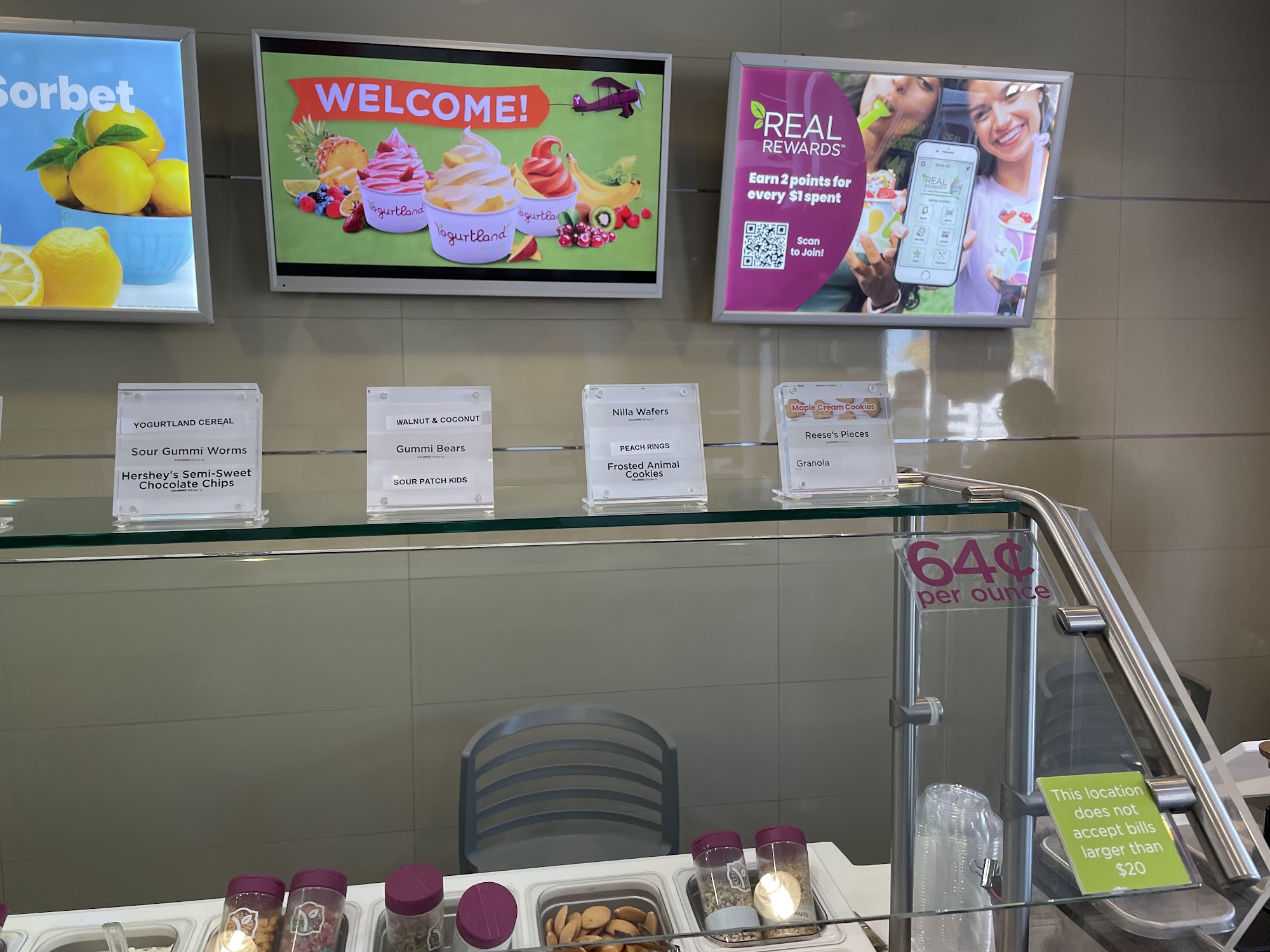 Yogurtland Buena Park Menu