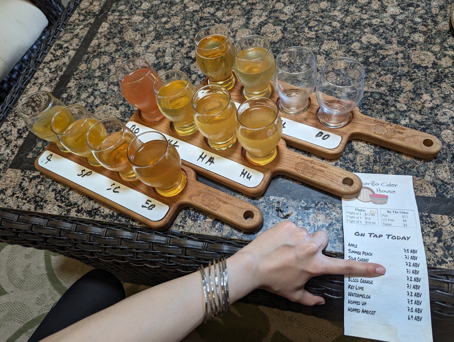 Camarillo Cider Menu