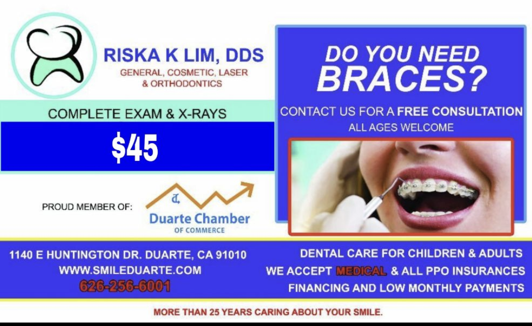 Riska K Lim DDS - Smile Duarte 1140 Huntington Dr, Duarte California 91010