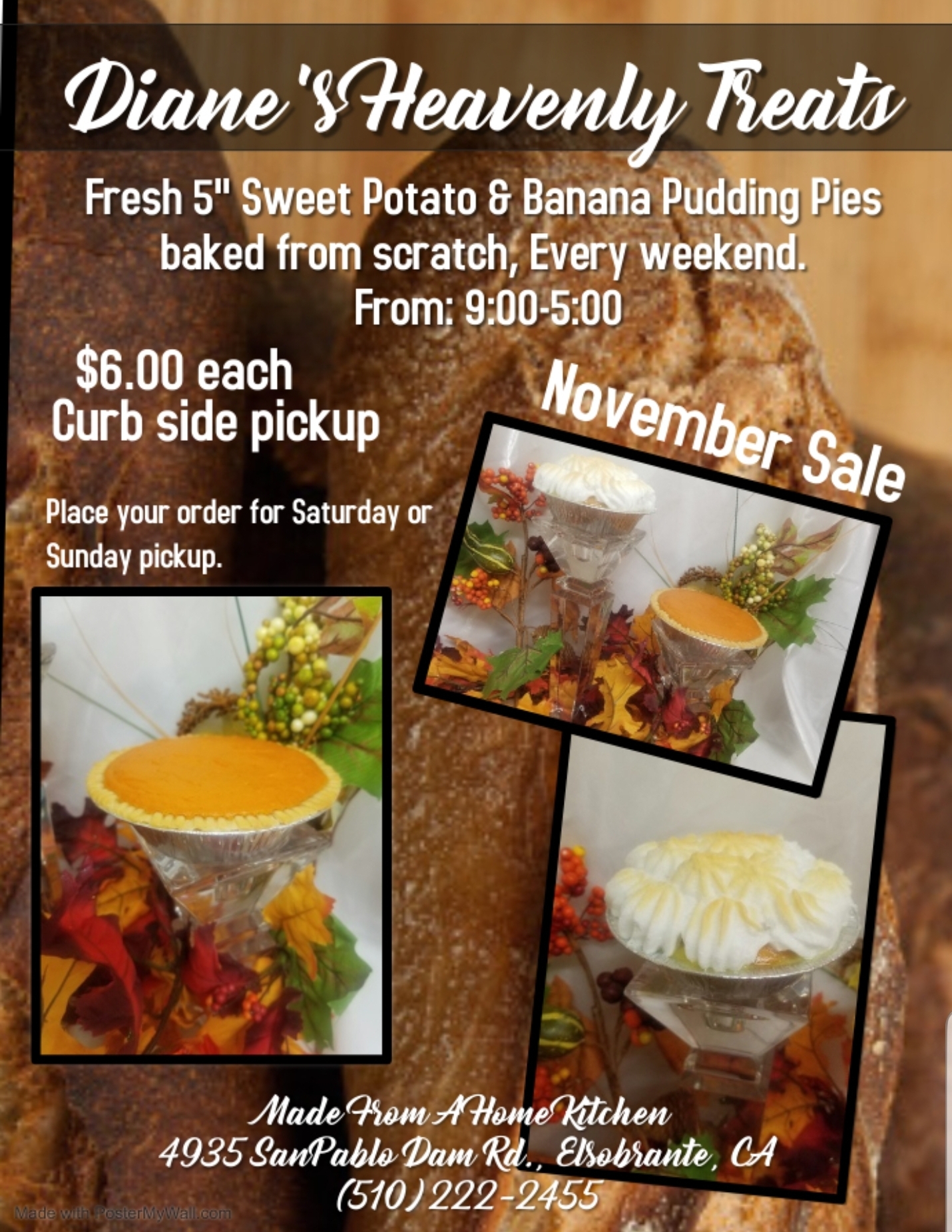 Diane's Heavenly Treats Menu