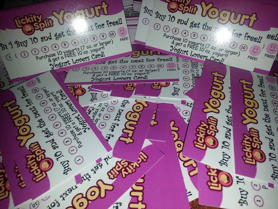 Lickity Split Yogurt Menu