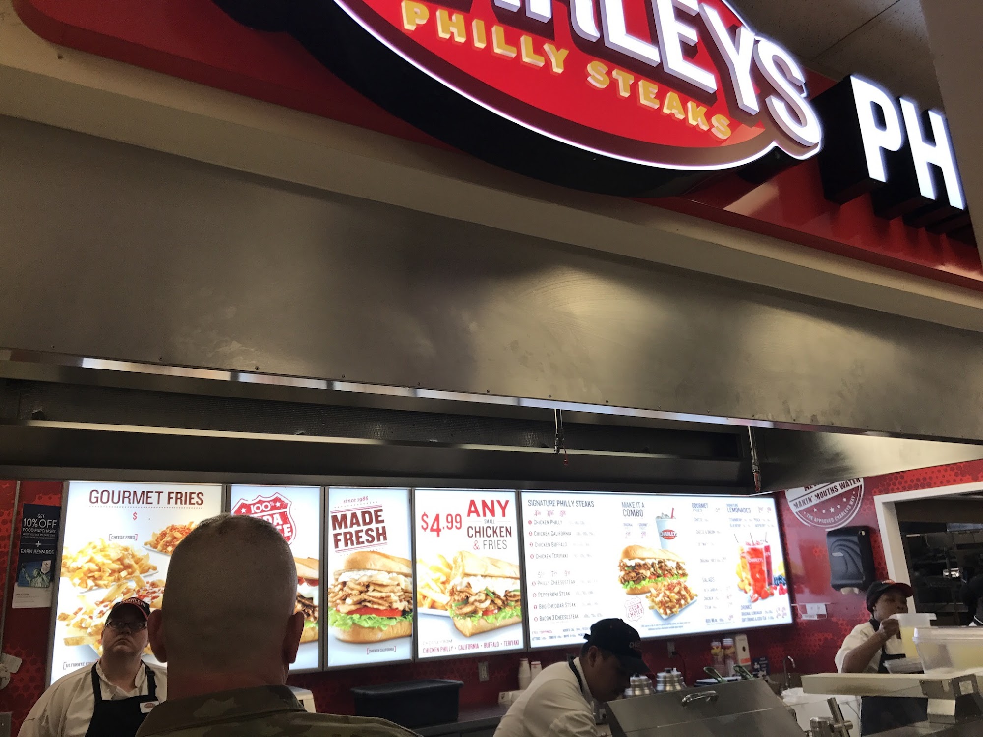 Charleys Cheesesteaks Menu