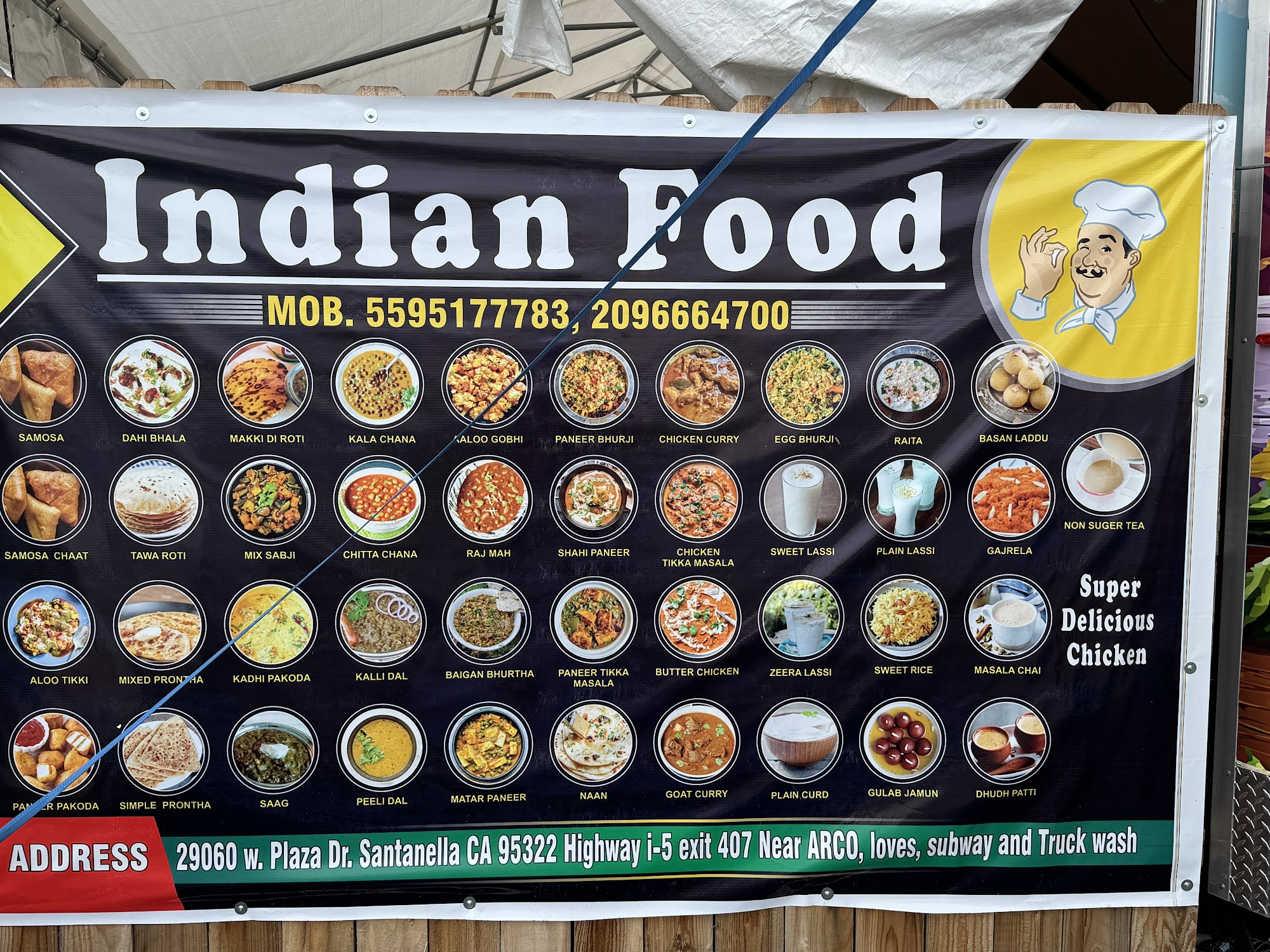 Indian food Menu