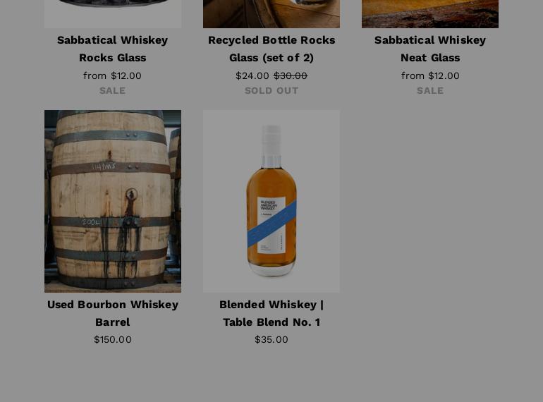 Sabbatical Distillery and Tasting Room Menu