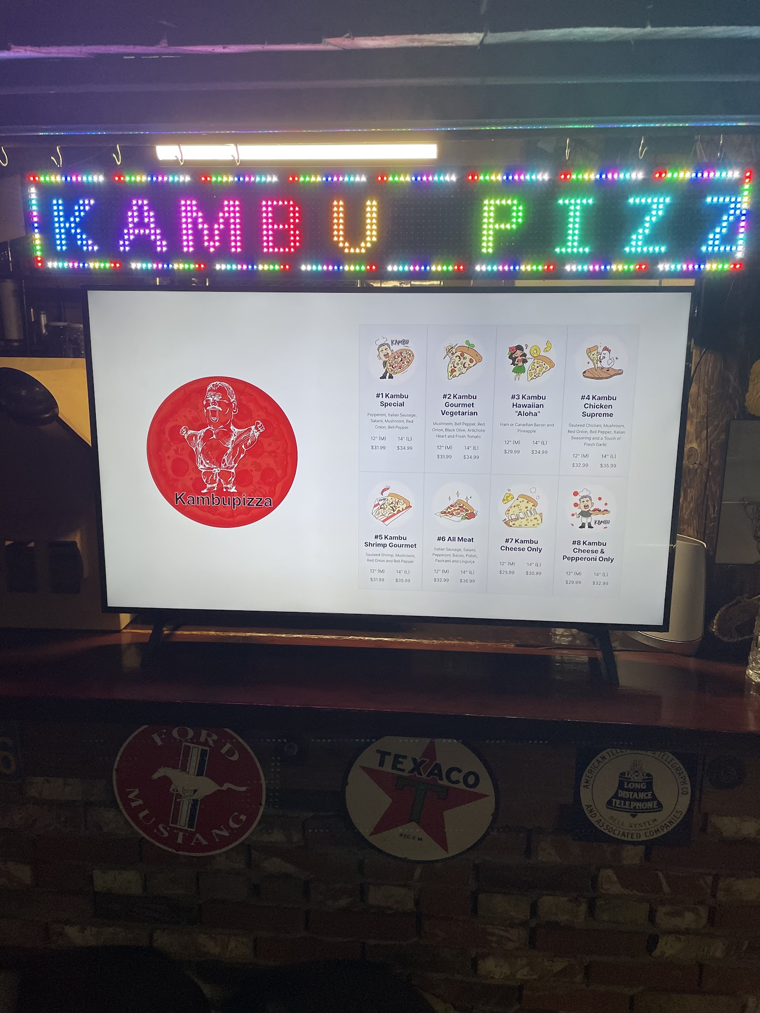 Kambu Pizza Menu
