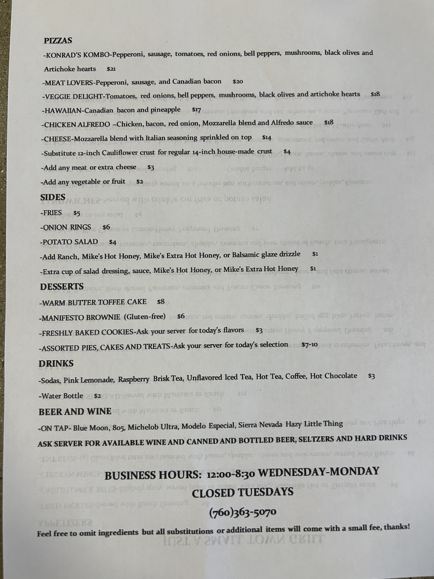 Just A Small Town Grill, Morongo Valley - Menu, Reviews (113), Photos ...