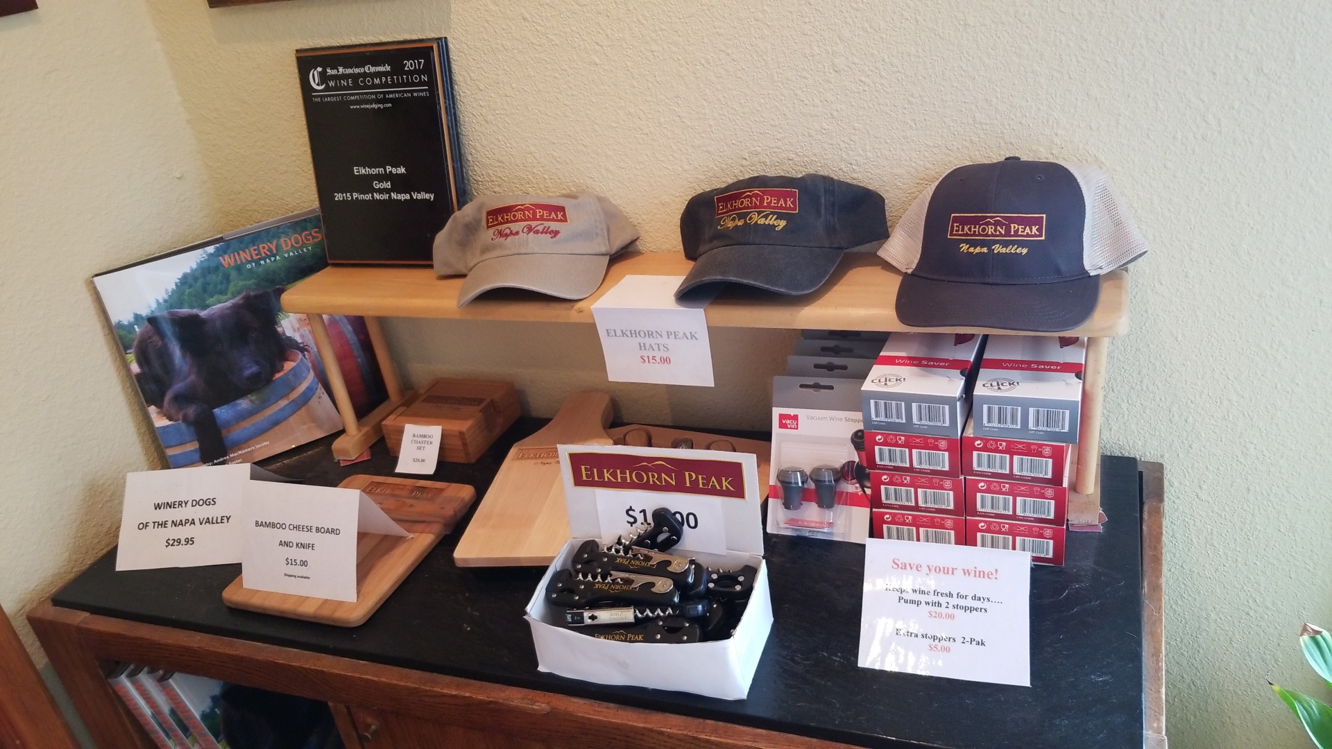 Elkhorn Peak Cellars Menu