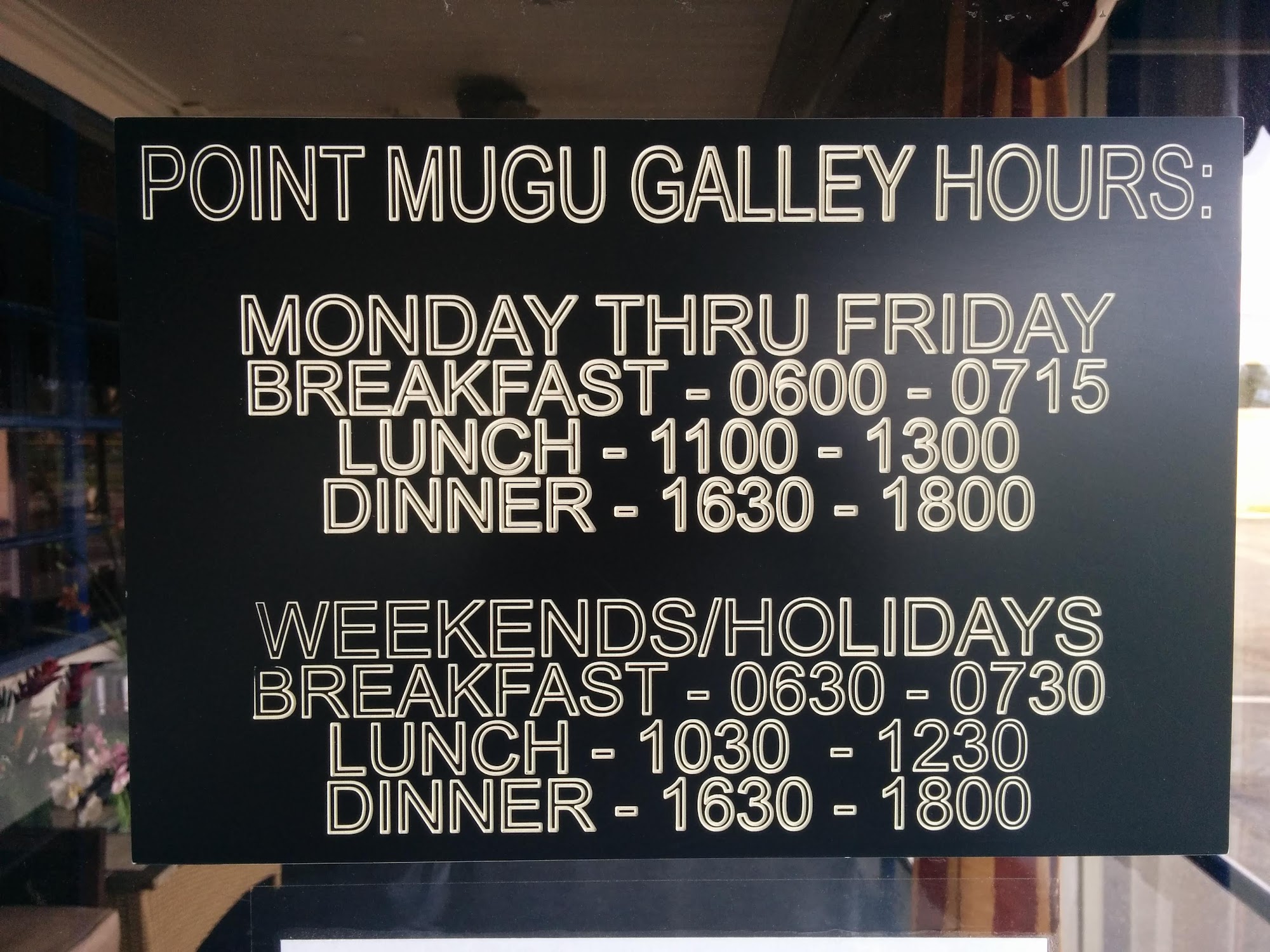 Pacific Breeze Cafe (NBVC Galley) Menu