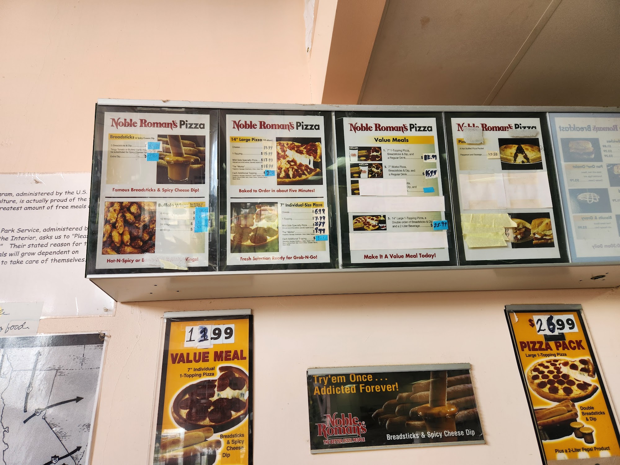 Noble Roman's Pizza Hamburger Falafel Menu