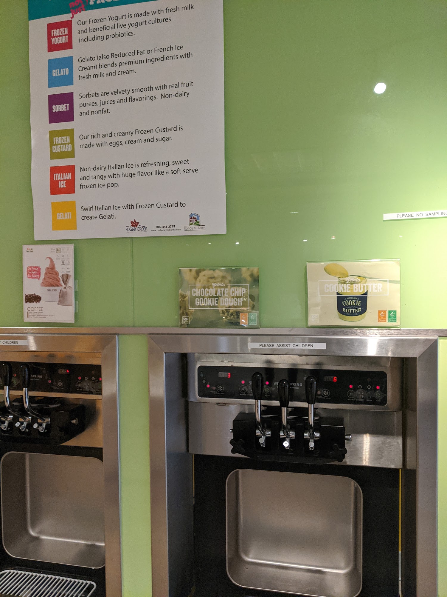 Tutti Frutti Frozen Yogurt Menu