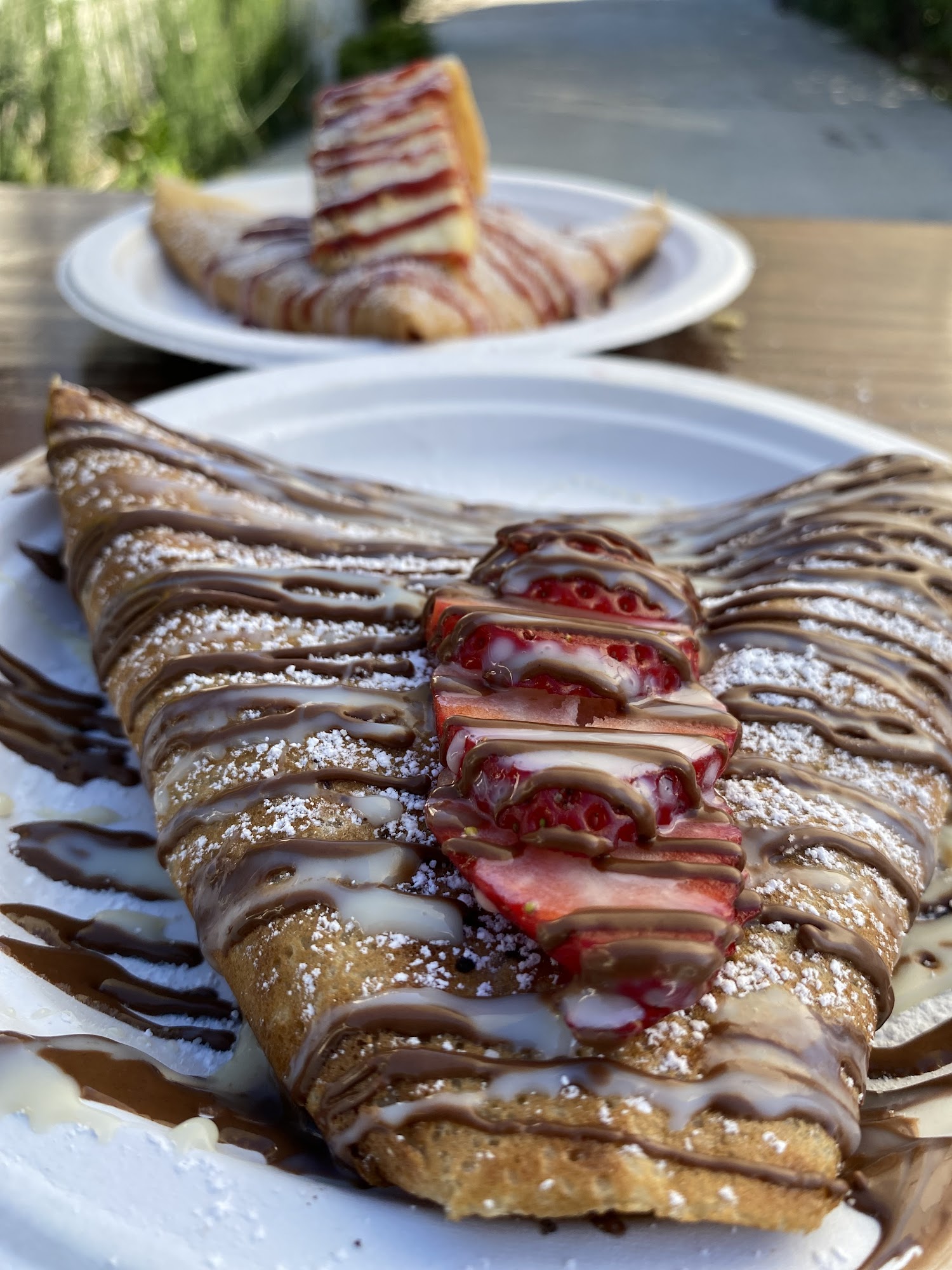 The santis crepes and funnel cake