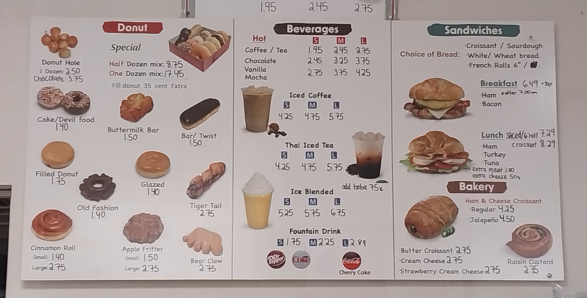 Nuevo Donuts Menu