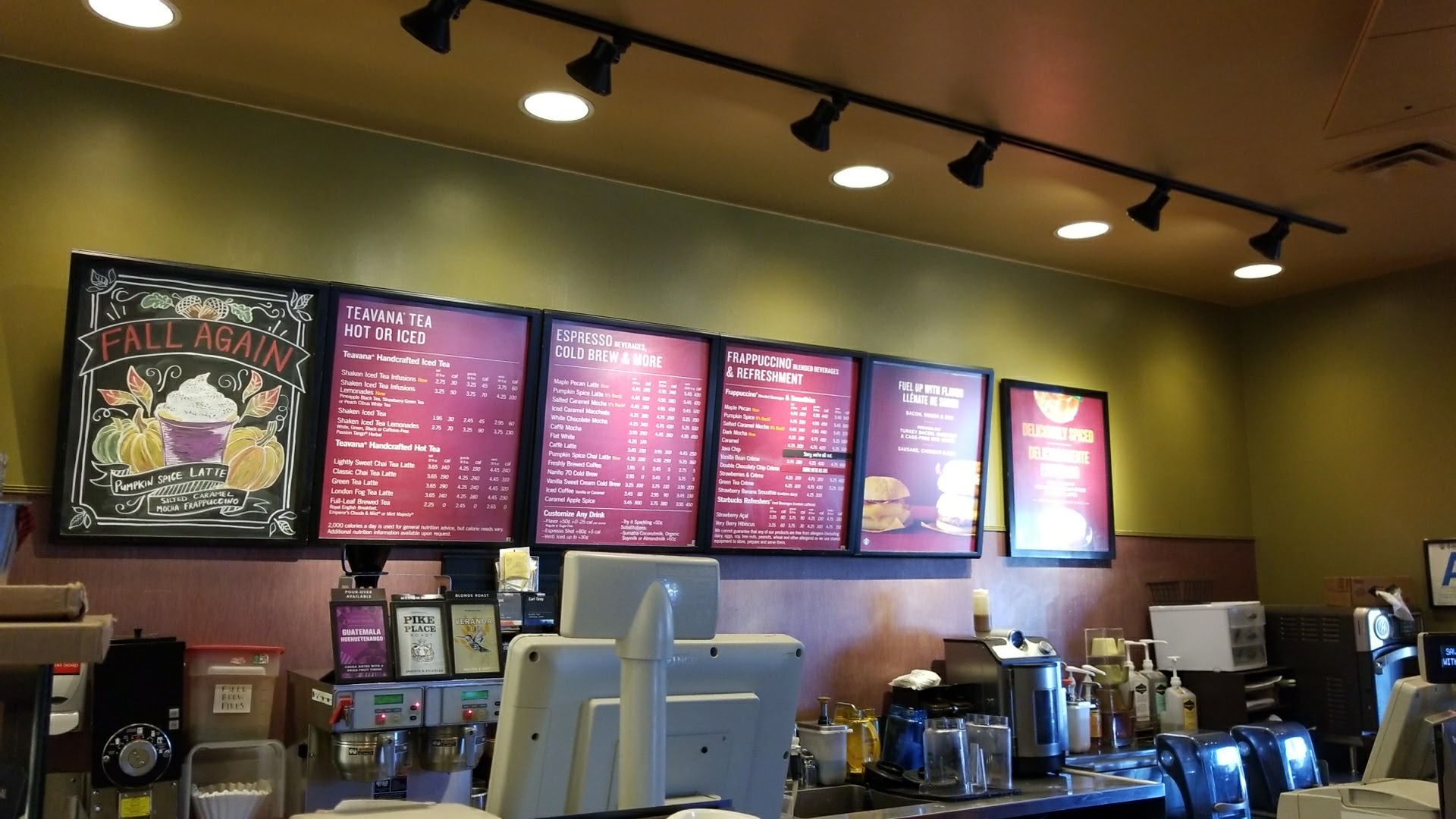 Starbucks Menu