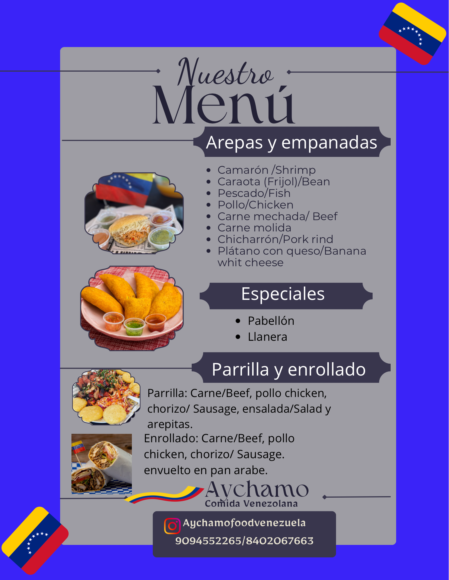 Aychamofoodvenezuela Menu