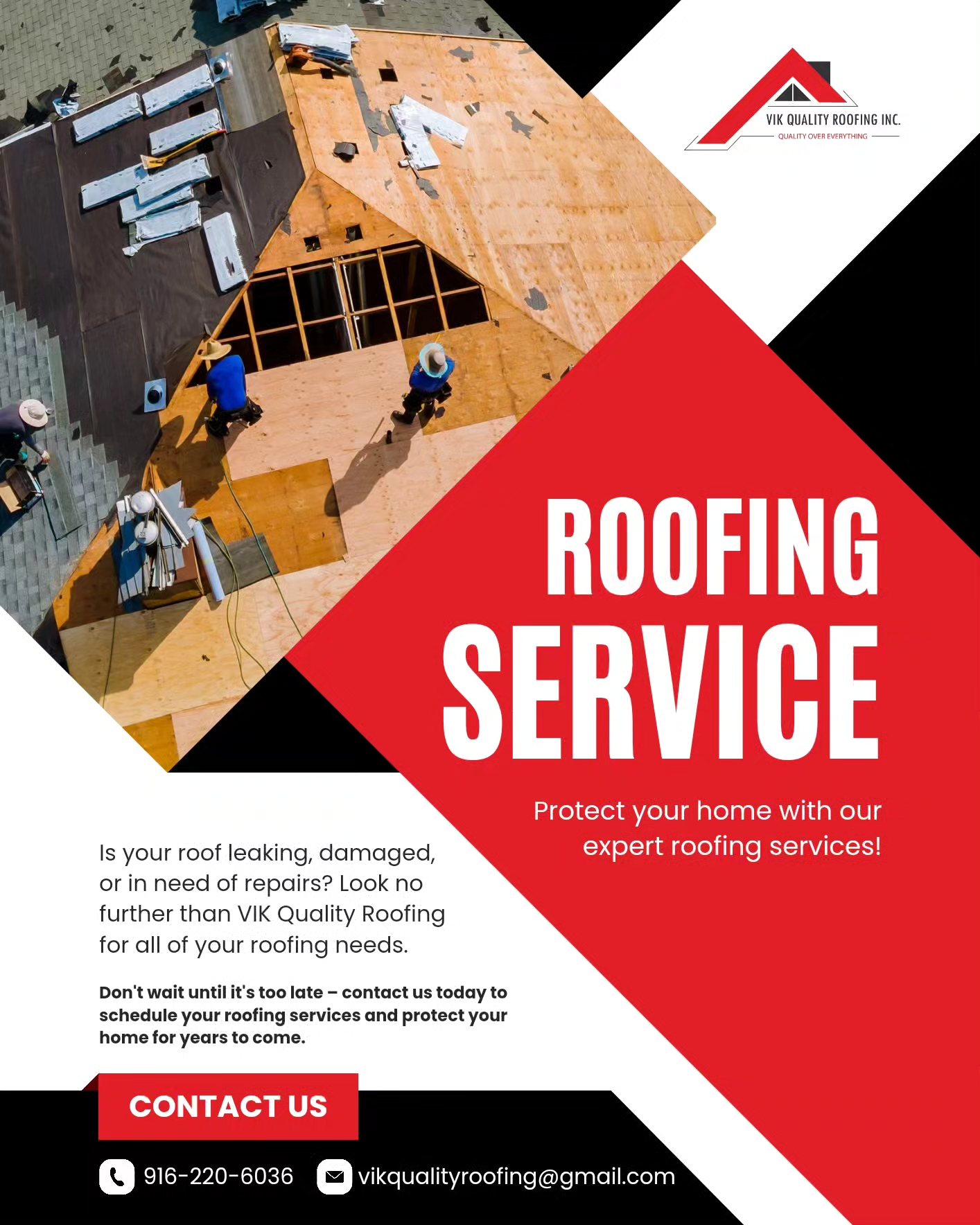 VIK Quality Roofing Inc. 7420 W 4th St, Rio Linda California 95673