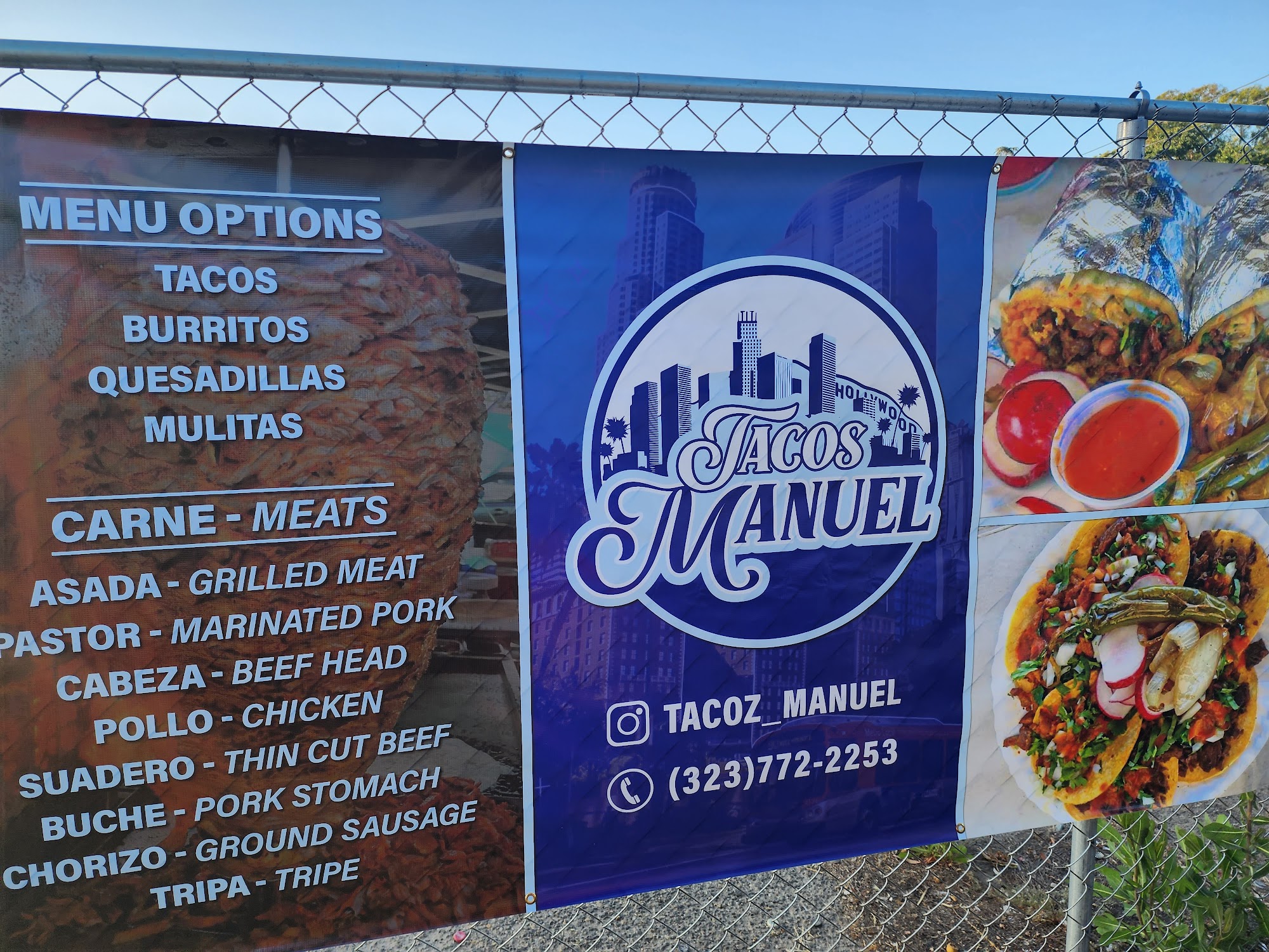 Tacos manuel Menu