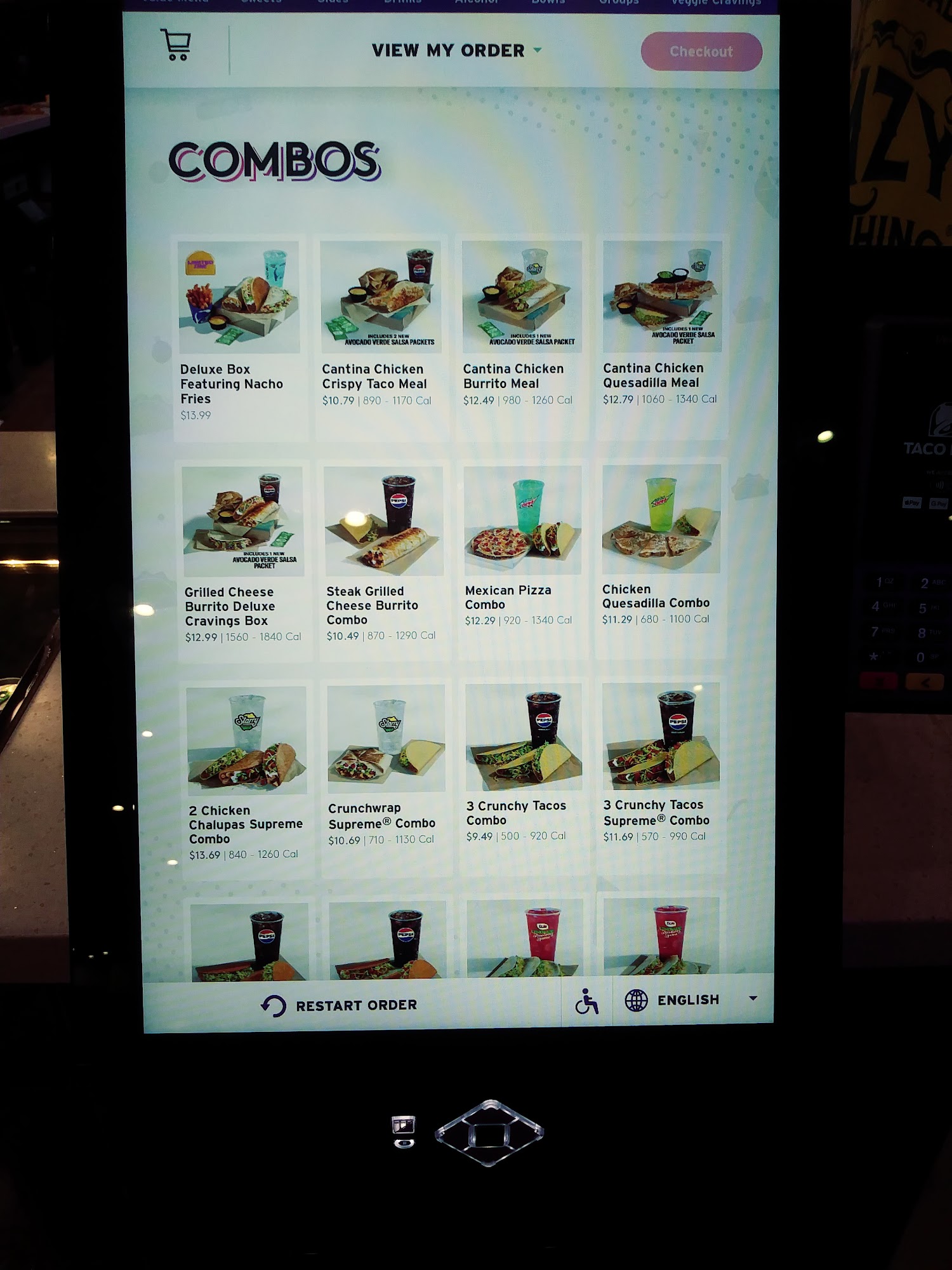 Taco Bell Cantina Menu