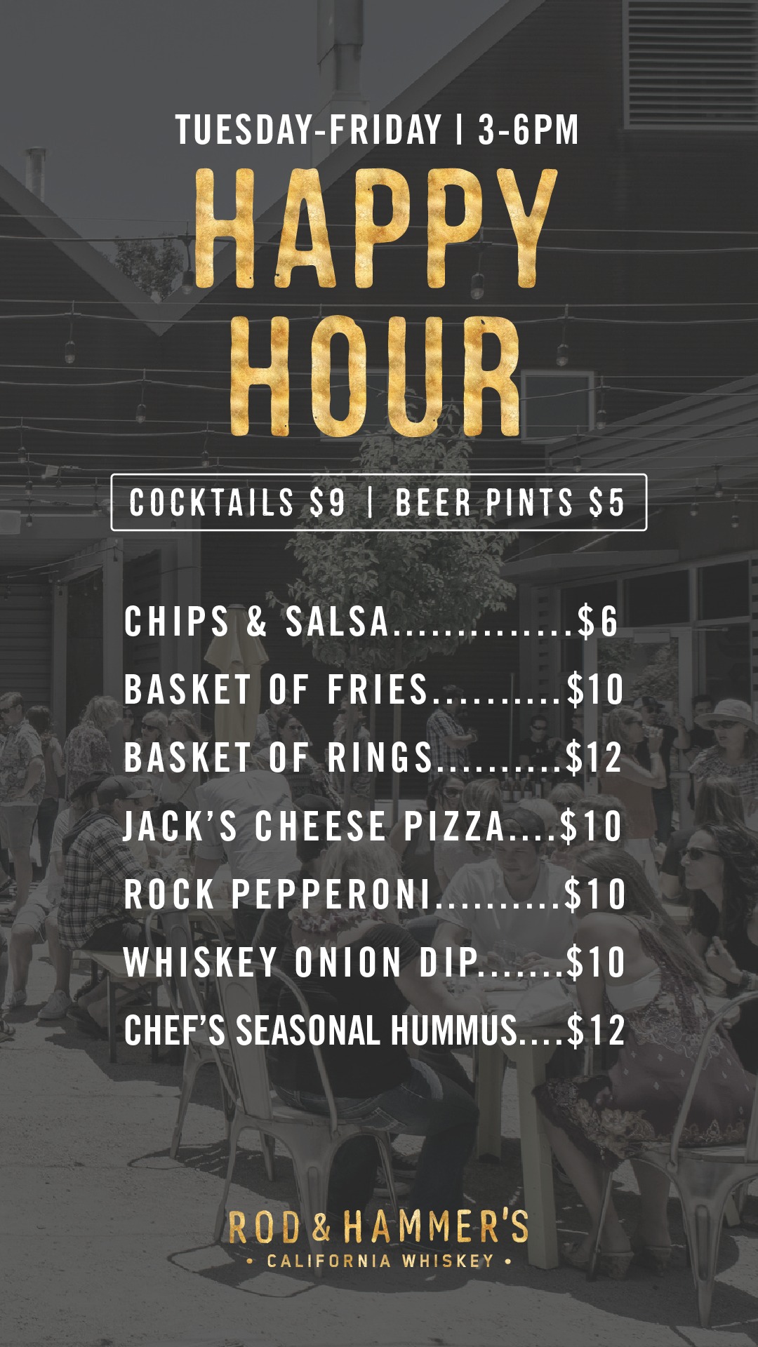 Rod & Hammer’s SLO Stills Menu