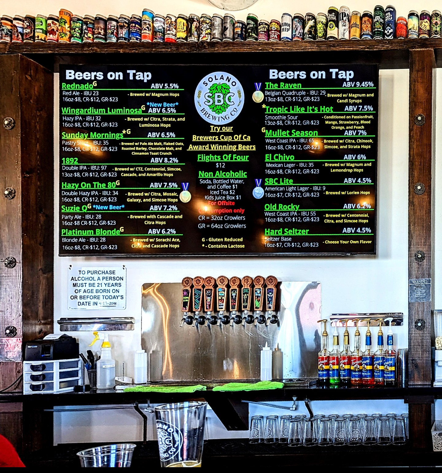 Solano Brewing Company Menu