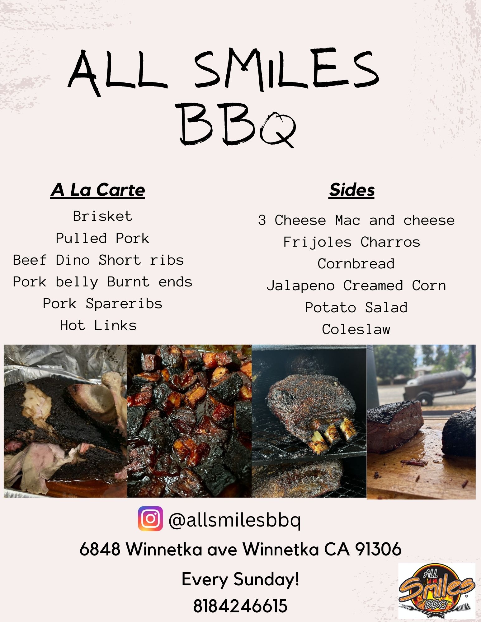 All Smiles BBQ Menu