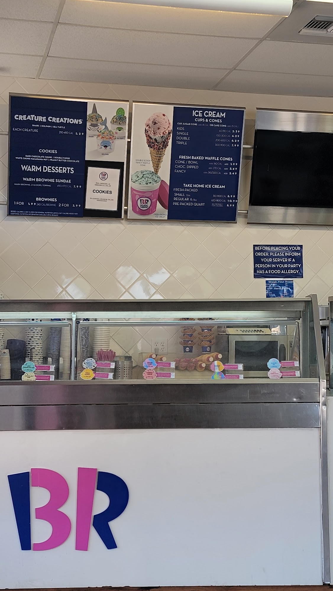 Baskin-Robbins Menu