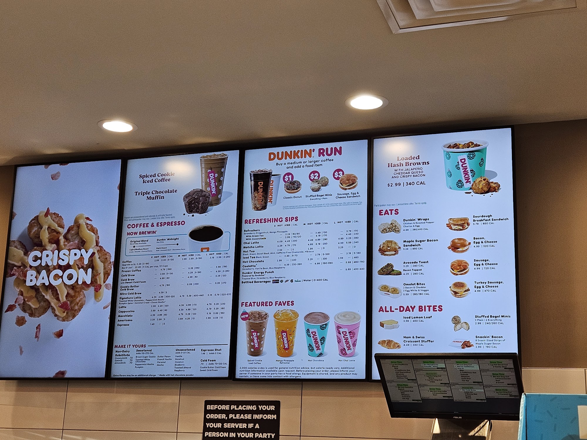 Dunkin' Menu