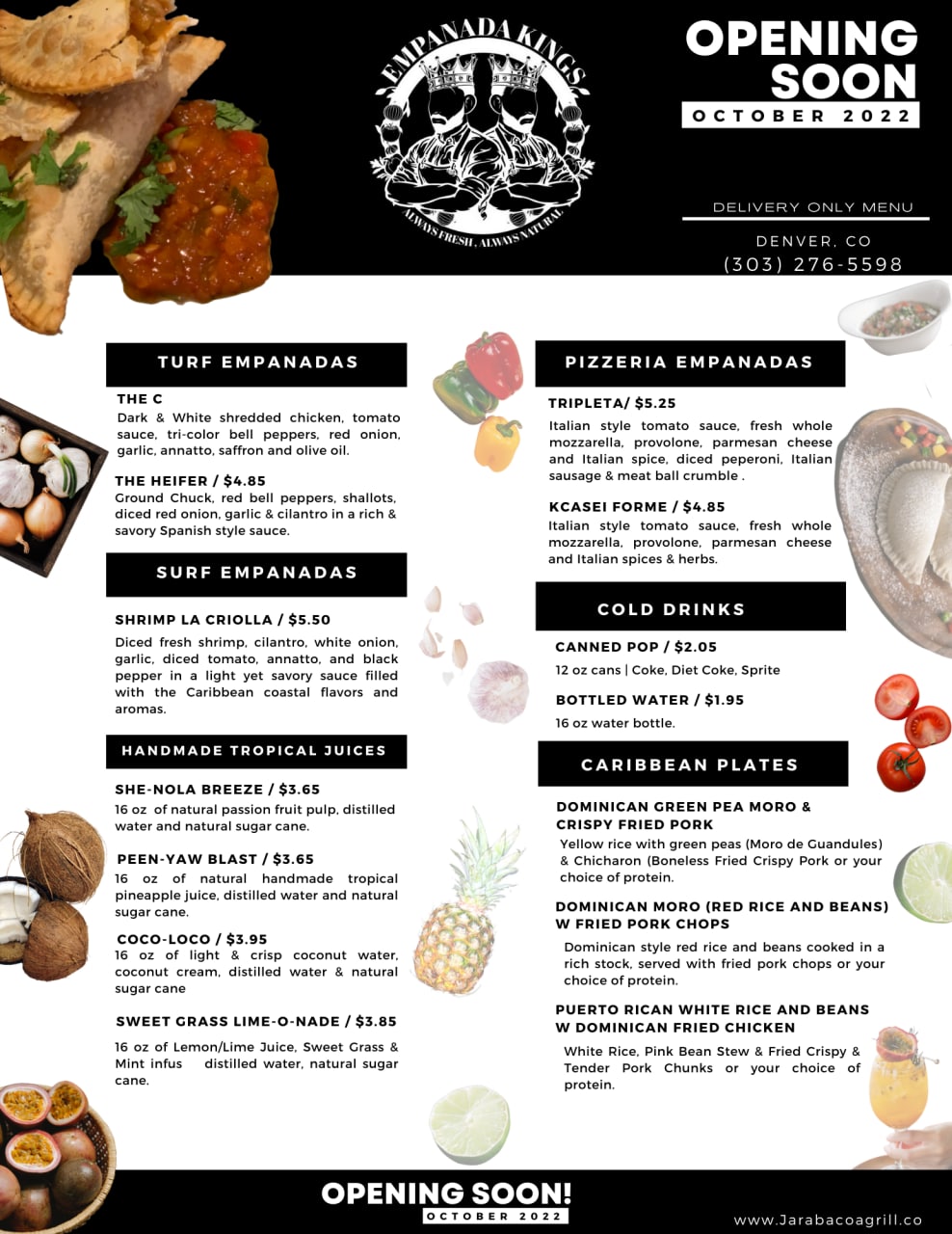 Empanada Kings Menu