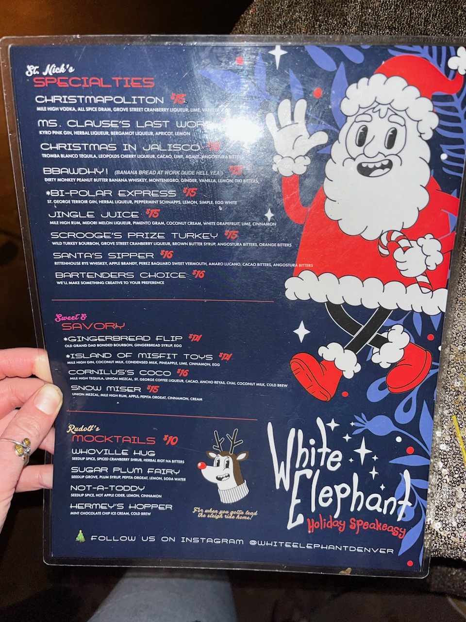 Ghost Saloon Denver Menu