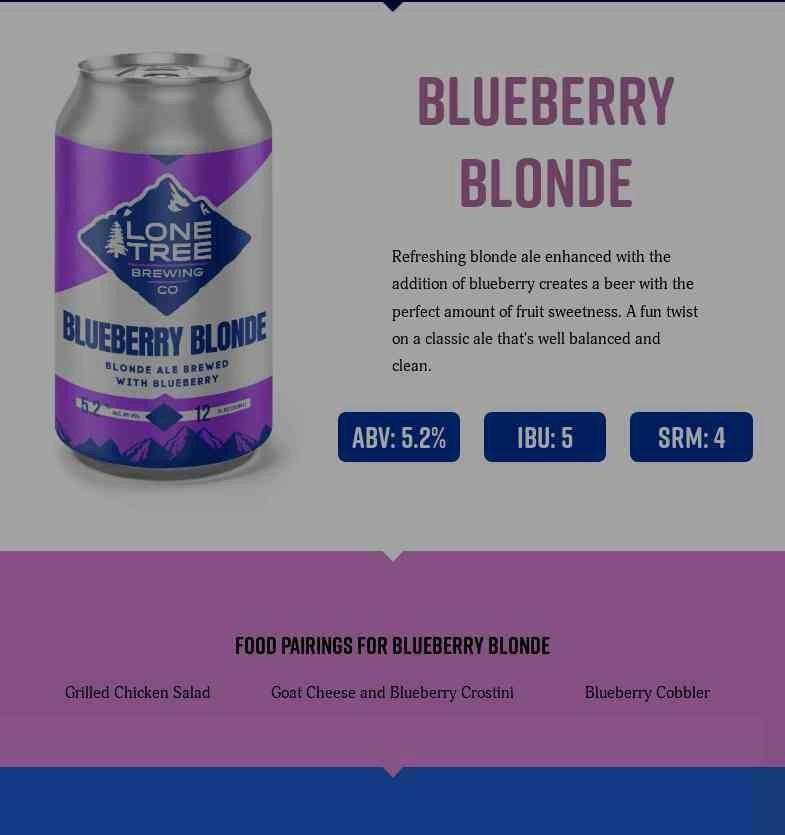 Lone Tree Brewing Company - Parker Menu