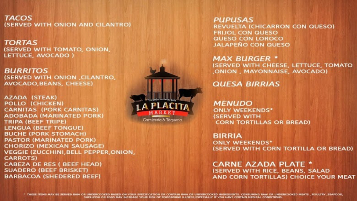 La Placita 2 Silt Menu