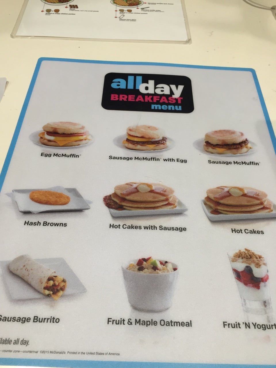 McDonald's Menu